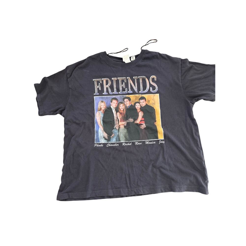 Vintage H&M Men's Black 1990s Friends TV Show Promo Shirt Size Medium